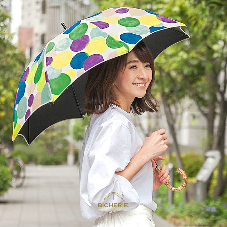 100%完全遮光日傘 Sサイズ アーチ水玉
