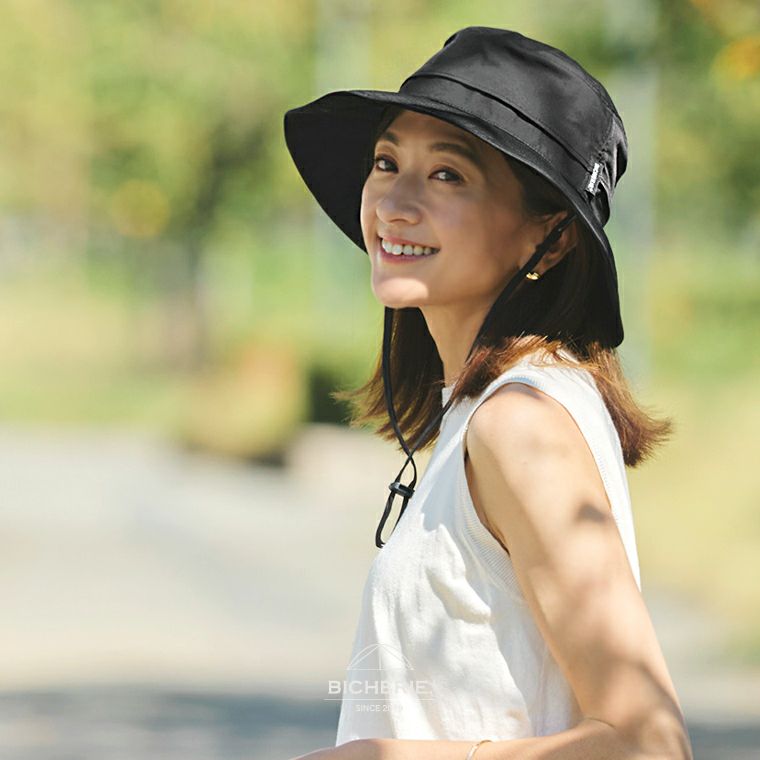 100%完全遮光 日本製 美シェリ アドベンチャーハット 帽子 クールマックス 吸汗速乾