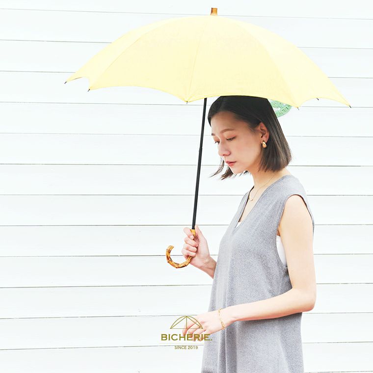 100%完全遮光 晴雨兼用 折りたたみ日傘 2段タイプ 50cm アーチ ネップシャンブレー 