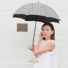 100%完全遮光 晴雨兼用 折りたたみ日傘 2段タイプ 50cm アーチ ギンガムチェック