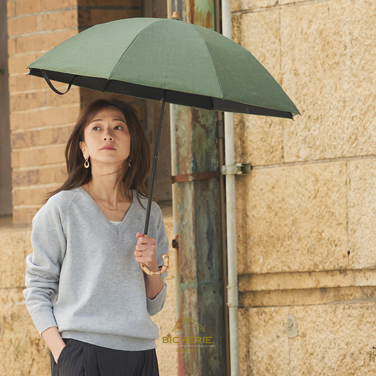 100%完全遮光 晴雨兼用 ユニセックス 折りたたみ日傘 2段タイプ 50cm フラット シャンブレー